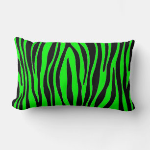 Coussin Rectangle Lime Green Zebra