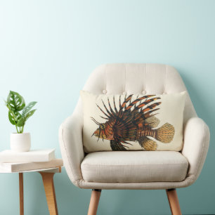 Coussin Rectangle Lionfish Poisson, Vieille Marine Vie Océanique Ani