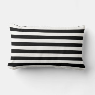 Coussin Rectangle Lisse-oreiller noir et blanc
