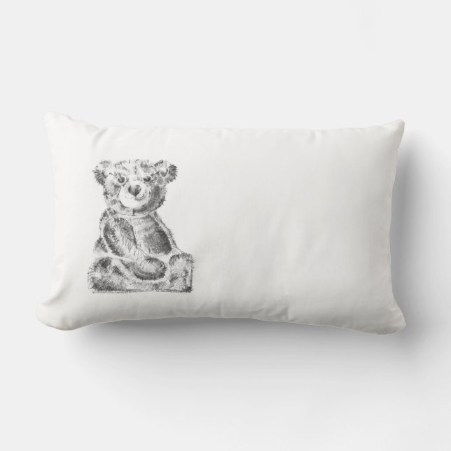 Coussin Rectangle Literie d'ours (Recto)