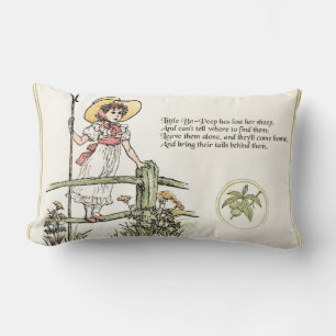 Coussin Rectangle Little Bo-Peep : Nursery classique de Kate Greenaw