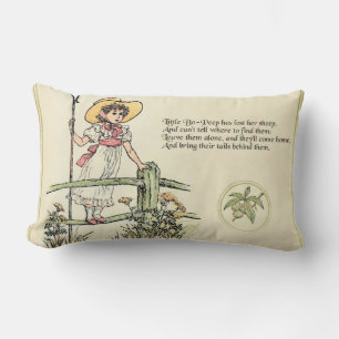 Coussin Rectangle Little Bo-Peep : Nursery classique de Kate Greenaw