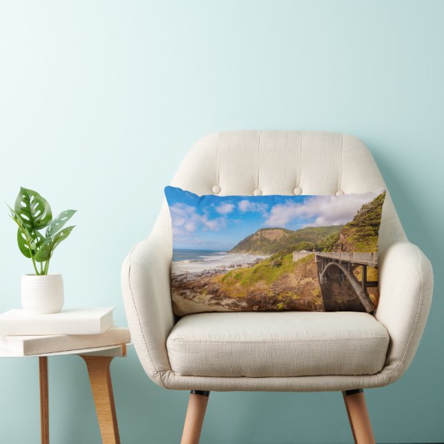 Coussin Rectangle Littoral | Chasme de Cook, Yachat, Oregon (Chaise)