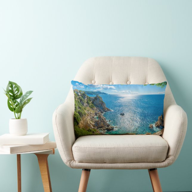 Coussin Rectangle Littoral | Palaiokastritsa, Corfou, Grèce (Chaise)