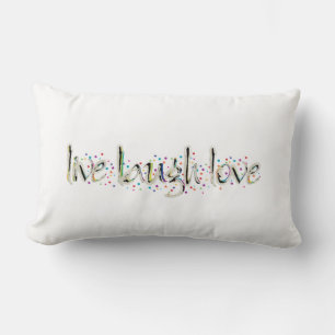 Coussin Rectangle Live Laugh Love Words