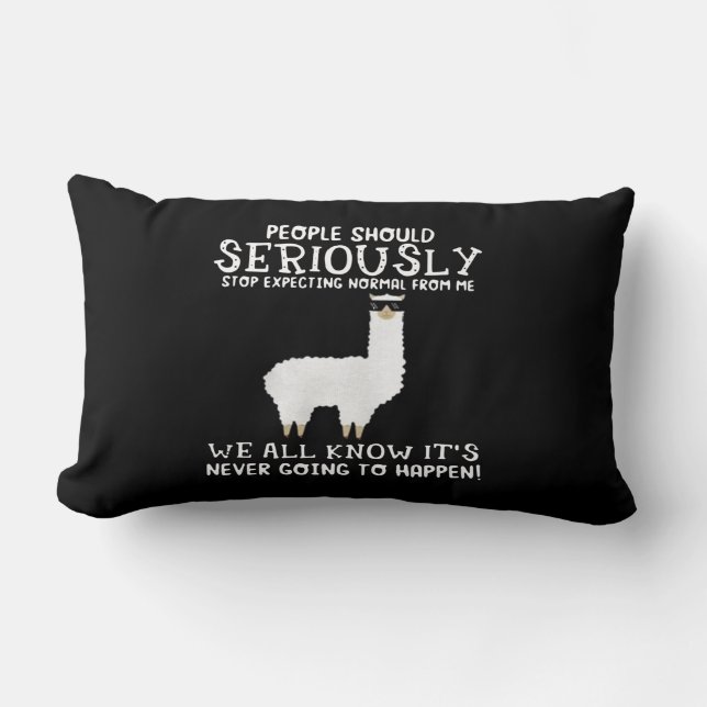 Coussin Rectangle Llama Gift| Les gens devraient sérieusement (Recto)