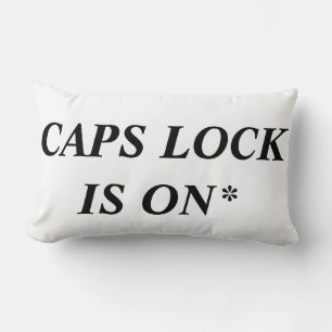 Coussin Rectangle LOCK casquette EST SUR* Drôle Lingo Ordinateur,