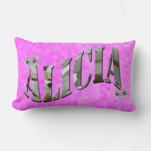 Coussin Rectangle Logo Alicia Name,