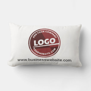 Coussin Rectangle Logo d'entreprise personnalisé Adresse du site Web