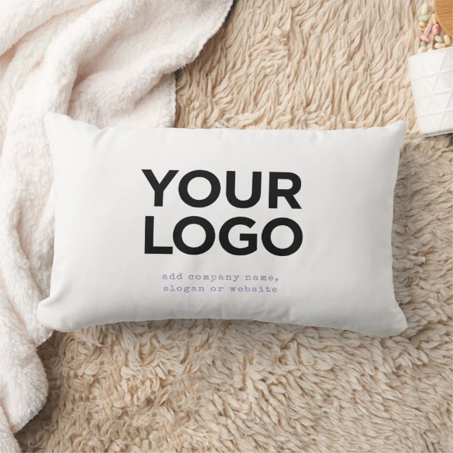 Coussin Rectangle Logo et Texte Personnalisés d'Entreprise (Couverture)