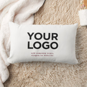 Coussin Rectangle Logo et texte personnalisés d'entreprise