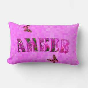 Coussin Rectangle Logo nommé ambre