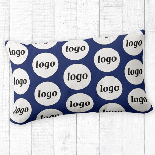 Coussin Rectangle Logo simple Motif Business Promotion Marine Blue