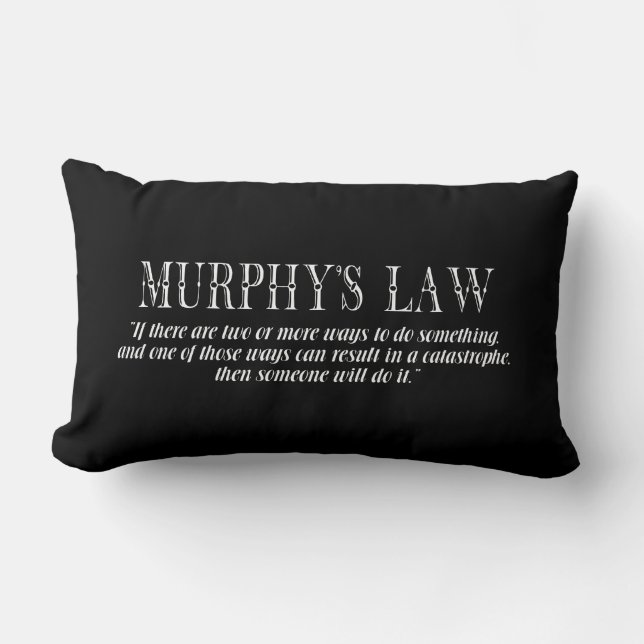 Coussin Rectangle Loi de Murphy (Recto)