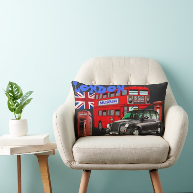 Coussin Rectangle london red bus et icônes d'england tshirt (Chaise)