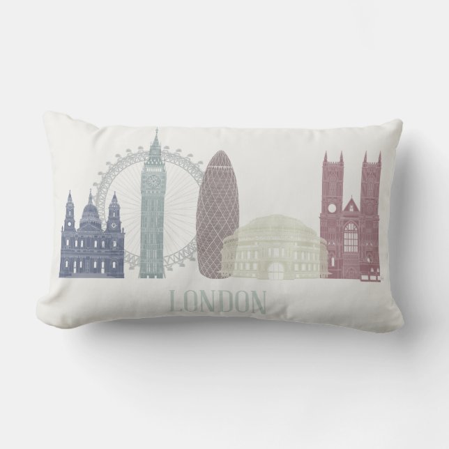 Coussin Rectangle Londres Skyline (Recto)