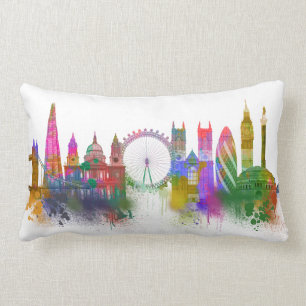 Coussin Rectangle Londres Skyline - Rainbow