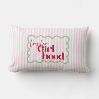 Coussin Rectangle Long Live Girlhood Play room Nursery Girly Pop 