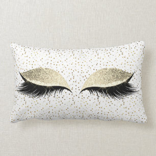 Coussin Rectangle L'or fascinant de parties scintillantes nommées d