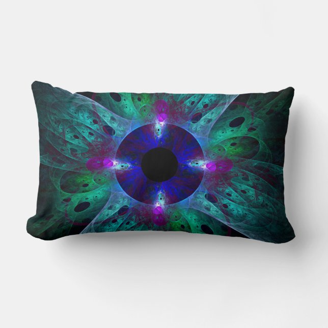 Coussin Rectangle L'oreiller lombaire en art abstrait The Eye (Recto)