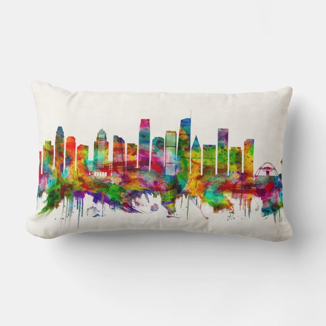 Coussin Rectangle Los Angeles California Skyline (Recto)
