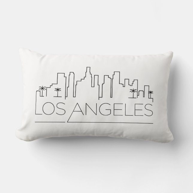Coussin Rectangle Los Angeles, Californie Skyline (Recto)