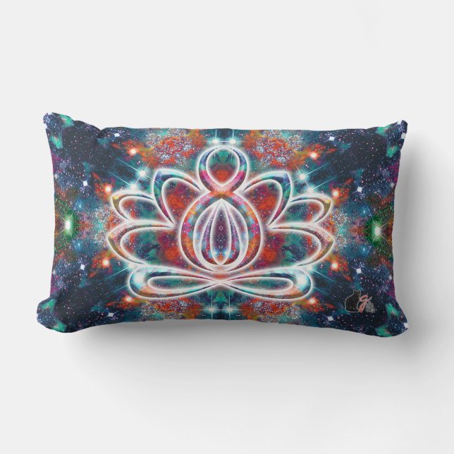 Coussin Rectangle Lotus Zen Éblouissant (Recto)