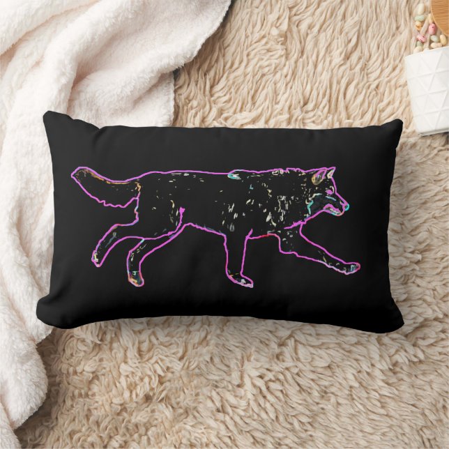Coussin Rectangle Loup Électrique (Couverture)