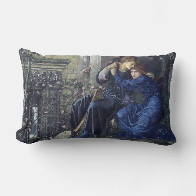 Coussin Rectangle Love Among the Ruins (par Edward Burne-Jones) (Recto)