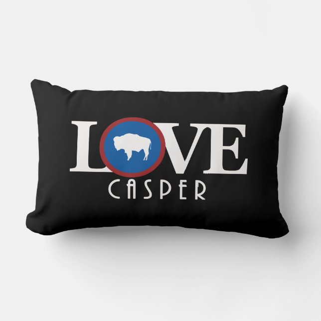 Coussin Rectangle LOVE Casper Wyoming (Recto)