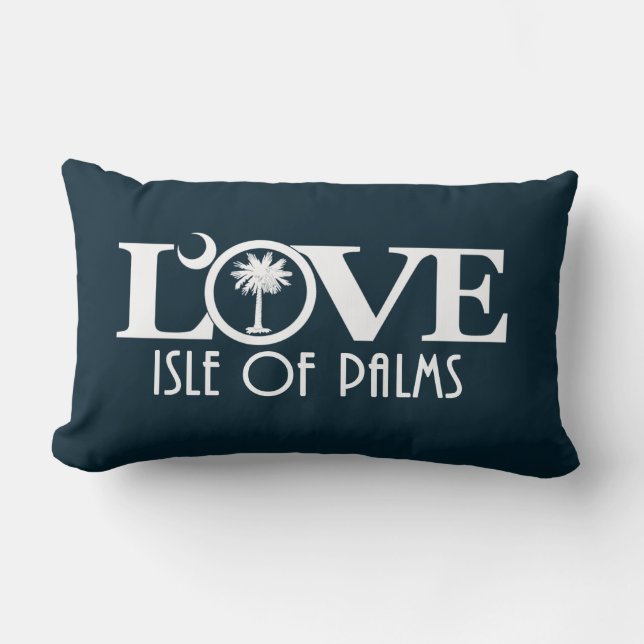 Coussin Rectangle LOVE Isle of Palms (Recto)