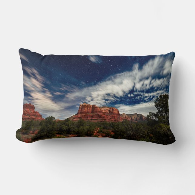 Coussin Rectangle Lumière de la lune sur Sedona, Arizona (Recto)