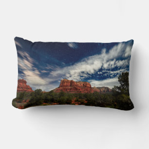 Coussin Rectangle Lumière de lune au-dessus de Sedona, Arizona