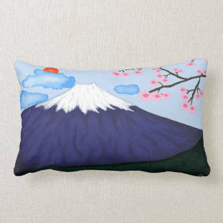 Coussin Rectangle Lumière du mont Fuji et carreau réversible foncé