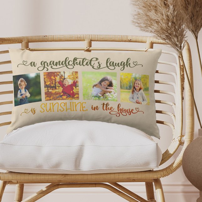 Coussin Rectangle Lumière du soleil dans la maison Citation Petit-en (Créateur téléchargé)