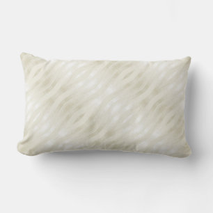Coussin Rectangle Lumière noble texturée beige et blanc