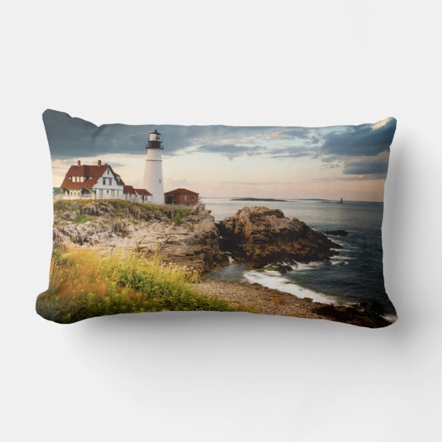 Coussin Rectangle Lumière tête Portland | Cape Elizabeth ME (Recto)