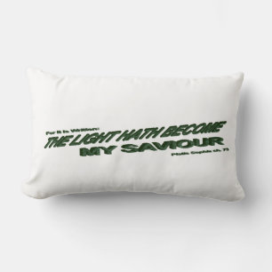 Coussin Rectangle Lumière, tu es devenu mon Sauveur - Vert