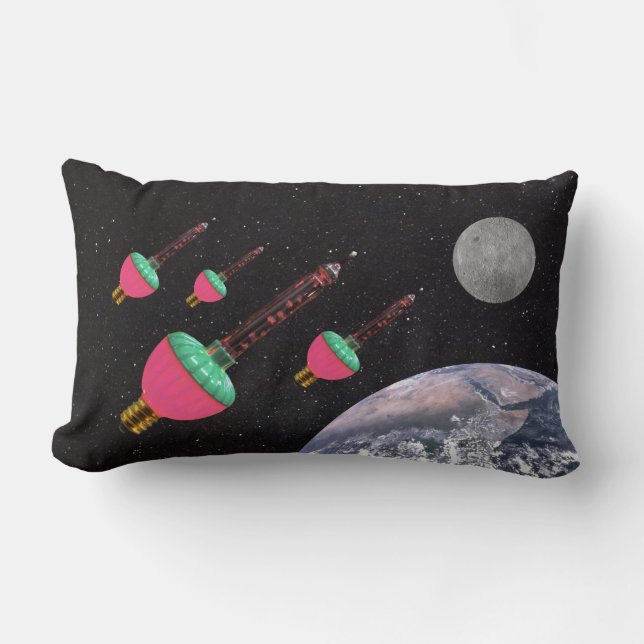 Coussin Rectangle Lumières bulles dans l'espace (Recto)
