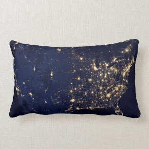 Coussin Rectangle Lumières de la NASA de l'espace Etats-Unis