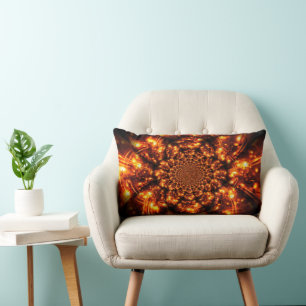 Coussin Rectangle Lumières scintillantes dorées