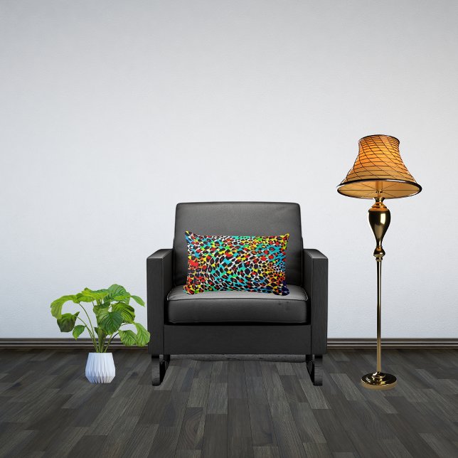 Coussin Rectangle Lumineuse mosaïque multicolore (Créateur téléchargé)