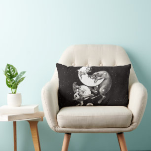 Coussin Rectangle Lune céleste ciel Univers Dieu Nuit Illustration