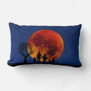 Coussin Rectangle Lune de sang Lunaire Famille Eclipse