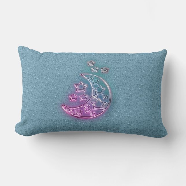 Coussin Rectangle Lune et étoiles (Recto)