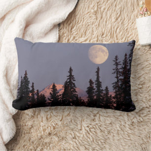 Coussin Rectangle Lune Hiver précoce   Ancrage, Alaska
