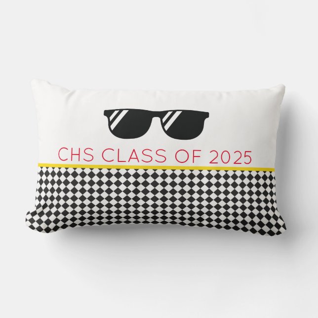 Coussin Rectangle Lunettes de soleil fun couleurs promo 2025 École (Recto)