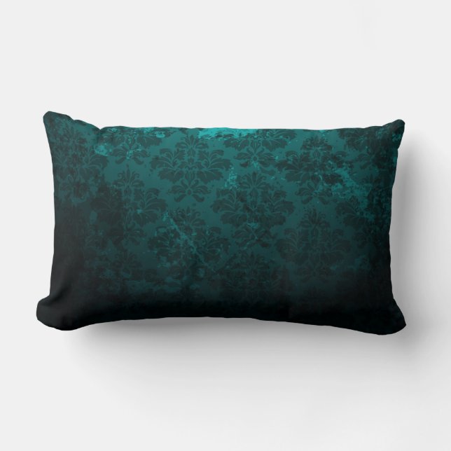 Coussin Rectangle Luxe Damask Dark Green (Recto)