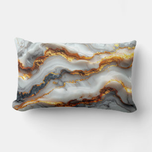 Coussin Rectangle Luxury Gold Vein Marble Pillow