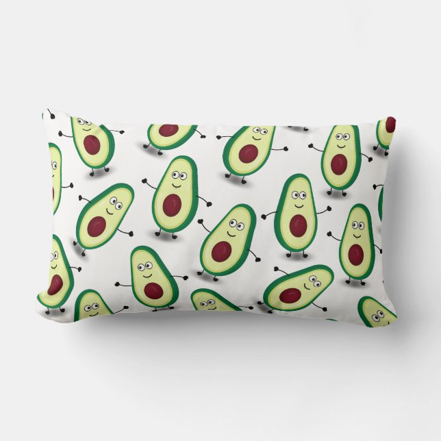 Coussin Rectangle M. Avocado Pattern (Recto)